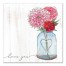 Watercolor Vase of Flowers 16x16 Canvas Wall Art