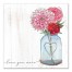 Watercolor Vase of Flowers 16x16 Canvas Wall Art