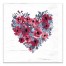 Big Floral Heart 20x20 Canvas Wall Art