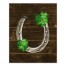 Wood Lucky Horsehoe 16x20 Canvas Wall Art