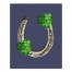 Navy Lucky Horseshoe 16x20 Canvas Wall Art