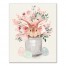 Easter Bunny Floral Bucket  16x20 Canvas Wall Art