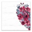 Left Big Floral Heart 12x12 Canvas Wall Art