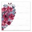 Right Big Floral Heart 12x12 Canvas Wall Art