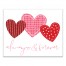 Pattern Hearts 20x16 Canvas Wall Art