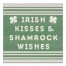 Irish kisses shamrock wishes 16x16 Canvas Wall Art