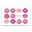 Pucker Up Watercolor Lips 18x12 Canvas Wall Art