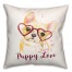 Heart Glasses Puppy Love  16x16 Spun Poly Pillow