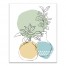 Sketched Vases Color Blobs 16x20 Canvas Wall Art