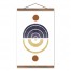 Mod Rainbow Shapes Stack 12x18 Teak Hanging Canvas