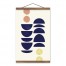Mod Stacked Shapes 12x18 Teak Hanging Canvas