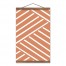 Terra Cotta Herringbone 12x18 Teak Hanging Canvas