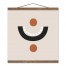 Circle Dot Pattern 16x16 Teak Hanging Canvas