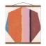 Geo Heptagon Recolor 16x16 Teak Hanging Canvas