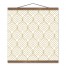 Geo Leaf Pattern Gold 16x16 Teak Hanging Canvas