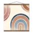 Mod Watercolor 16x16 Teak Hanging Canvas