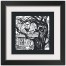 Haunted House 16x16 Black Framed Print Under Glass