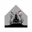 Haunted House Gray  12x12 House Shaped Canvas