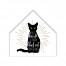 Black Cat 12x12 House Shaped Canvas