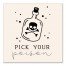 Pick Poison Bottle Cream 12x12 Canvas Wall Art