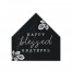 Happy Blessed Grateful  12x12 House Shaped Canvas