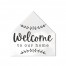 Welcome To Our Home  12x12 House Shaped Canvas