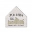 Open Daily  12x12 House Shaped Canvas
