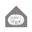 Grateful Blessed  12x12 House Shaped Canvas