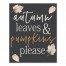 Autumn Leaves And Pumpkins  8x10 Tabletop Canvas