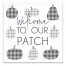 Welcome Patch Check Pumpkins 12x12 Canvas Wall Art