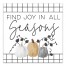 Seasons Joy 16x16 Canvas Wall Art