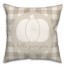 Hello Pumpkin Beige Buffalo Pillow