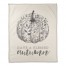 Gray Botanical Pumpkin 50x60 Coral Fleece Blanket