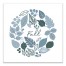 Blues Fall Wreath 12x12 Canvas Wall Art