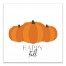 Happy Fall Pumpkin Trio 12x12 Canvas Wall Art