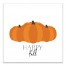 Happy Fall Pumpkin Trio 16x16 Canvas Wall Art