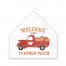 Pumpkin Patch Truck 17x17 House Shaped Canvas
