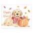 Happy Harvest Dog 10x8 Tabletop Canvas