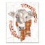 Autumn Cow Wreath 16x20 Canvas Wall Art
