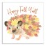 Happy Fall Y'all Hedgehog 12x12 Canvas Wall Art