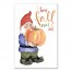 Love Fall Gnome 12x18 Canvas Wall Art