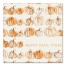 Watercolor Pumpkin Pattern 20x20 Canvas Wall Art
