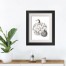 White Pumpkin 11x14 Black Framed Print Under Glass