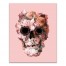 Flower Skull 16x20 Canvas Wall Art