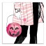 Pink Trick Or Treater 12x12 Canvas Wall Art