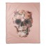 Flower Skull 50x60 Coral Fleece Blanket