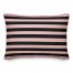 Blush And Black Stripes 14x20 Spun Poly Pillow