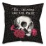Til Death Do Us Part Skull Pillow