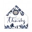 Give Thanks Floral 17x17 House Shaped Canvas
