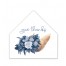 Blue Flower Cornucopia 17x17 House Shaped Canvas